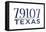 Amarillo, Texas - 79107 Zip Code (Blue)-Lantern Press-Framed Stretched Canvas