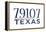 Amarillo, Texas - 79107 Zip Code (Blue)-Lantern Press-Framed Stretched Canvas