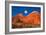 Amarillo, Texas - Palo Duro Canyon - Moon and Red Rock-Lantern Press-Framed Art Print