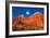 Amarillo, Texas - Palo Duro Canyon - Moon and Red Rock-Lantern Press-Framed Art Print