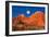 Amarillo, Texas - Palo Duro Canyon - Moon and Red Rock-Lantern Press-Framed Art Print