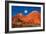 Amarillo, Texas - Palo Duro Canyon - Moon and Red Rock-Lantern Press-Framed Art Print