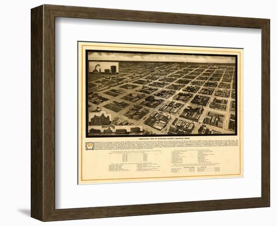 Amarillo, Texas - Panoramic Map-Lantern Press-Framed Art Print