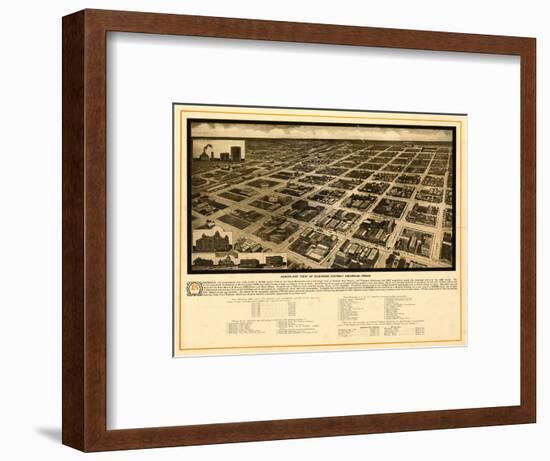 Amarillo, Texas - Panoramic Map-Lantern Press-Framed Art Print
