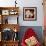 Amaryllis on Red II-Lanie Loreth-Framed Premium Giclee Print displayed on a wall