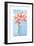 Amaryllis with Aqua Background, 2015-John Keeling-Framed Giclee Print