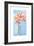 Amaryllis with Aqua Background, 2015-John Keeling-Framed Giclee Print