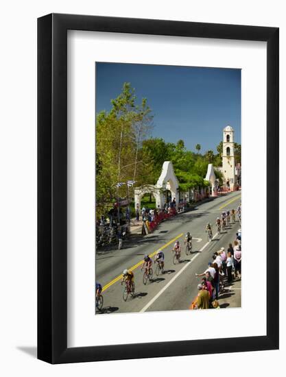 Amateur Men Bicyclists competing in the Garrett Lemire Memorial Grand Prix National Racing Circu...-null-Framed Photographic Print