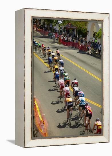 Amateur Men Bicyclists competing in the Garrett Lemire Memorial Grand Prix National Racing Circu...-null-Framed Premier Image Canvas