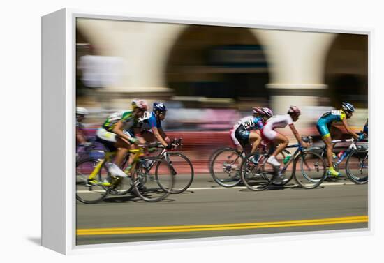 Amateur Men Bicyclists competing in the Garrett Lemire Memorial Grand Prix National Racing Circu...-null-Framed Premier Image Canvas