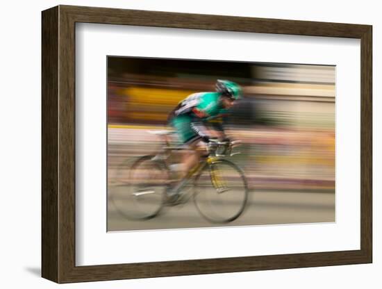 Amateur Men Bicyclists competing in the Garrett Lemire Memorial Grand Prix National Racing Circu...-null-Framed Photographic Print