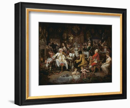 Amateurs of Tye-Wig Music ('Musicians of the Old School')-Edward Francis Burney-Framed Giclee Print