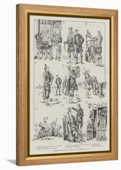 Amateurs with the Highland Bagpipes-Evelyn Stuart Hardy-Framed Premier Image Canvas