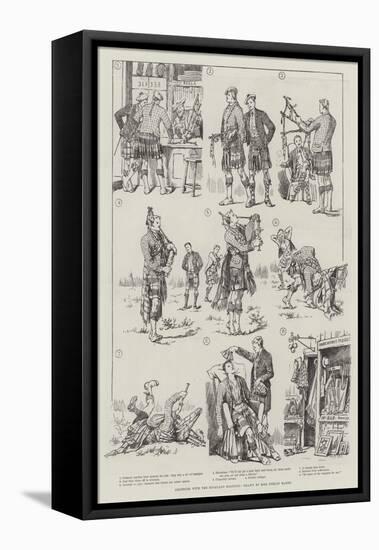 Amateurs with the Highland Bagpipes-Evelyn Stuart Hardy-Framed Premier Image Canvas