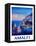 Amazing Amalfi Coast At Sunset - Retro Poster-Markus Bleichner-Framed Stretched Canvas