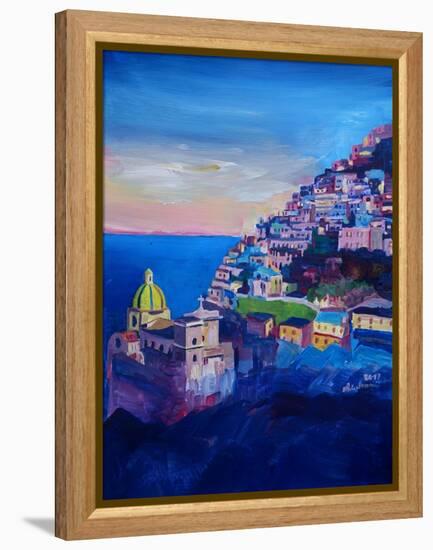 Amazing Amalfi Coast At Sunset-Markus Bleichner-Framed Stretched Canvas