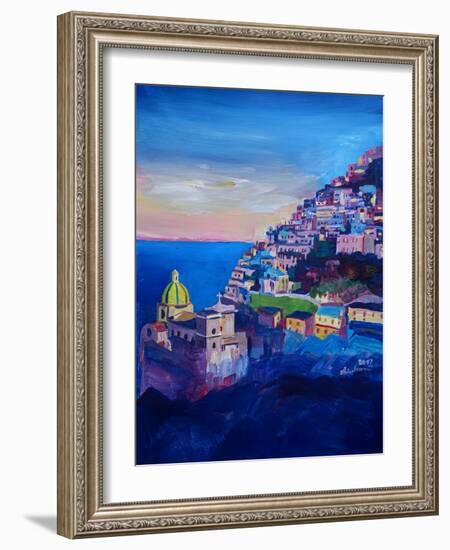 Amazing Amalfi Coast At Sunset-Markus Bleichner-Framed Art Print