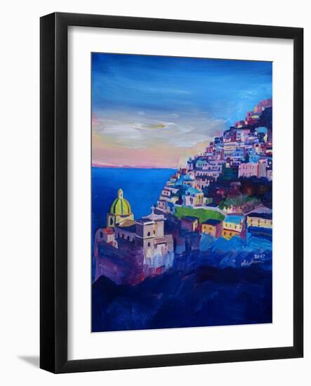 Amazing Amalfi Coast At Sunset-Markus Bleichner-Framed Art Print