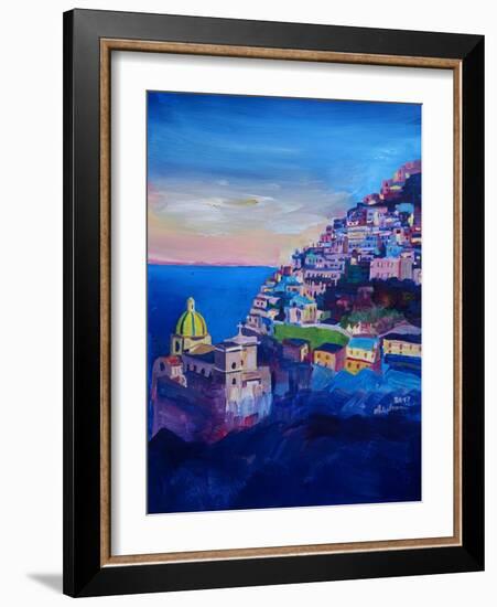 Amazing Amalfi Coast At Sunset-Markus Bleichner-Framed Art Print