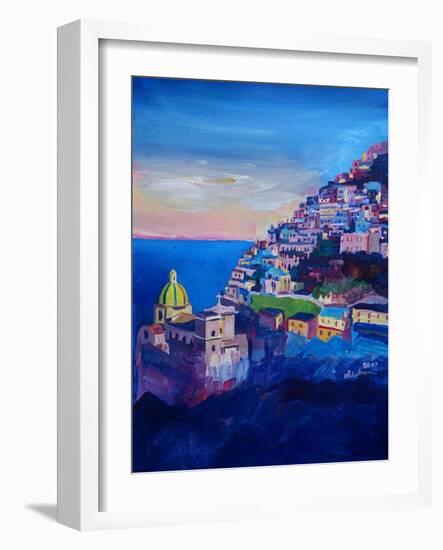 Amazing Amalfi Coast At Sunset-Markus Bleichner-Framed Art Print