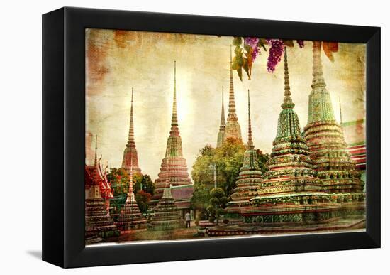 Amazing Bangkok - Artwork In Painting Style-Maugli-l-Framed Stretched Canvas