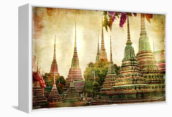 Amazing Bangkok - Artwork In Painting Style-Maugli-l-Framed Stretched Canvas