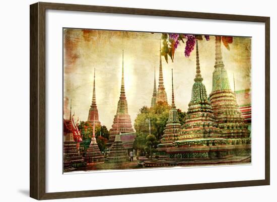 Amazing Bangkok - Artwork In Painting Style-Maugli-l-Framed Premium Giclee Print