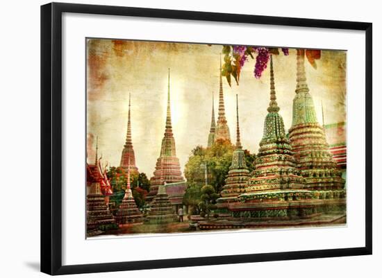 Amazing Bangkok - Artwork In Painting Style-Maugli-l-Framed Premium Giclee Print