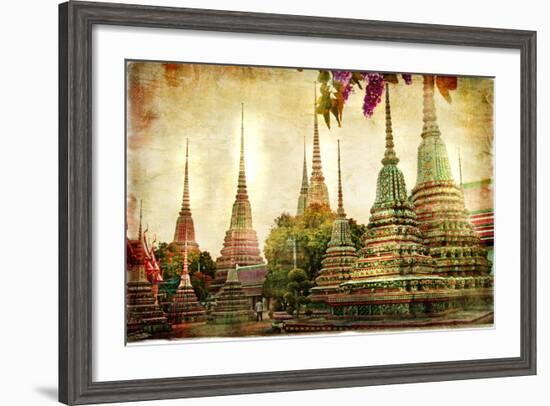 Amazing Bangkok - Artwork In Painting Style-Maugli-l-Framed Art Print