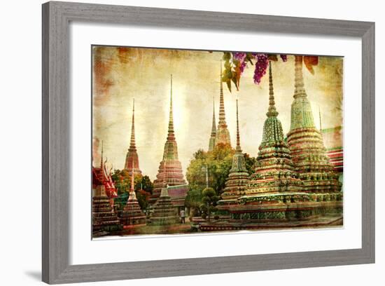 Amazing Bangkok - Artwork In Painting Style-Maugli-l-Framed Art Print