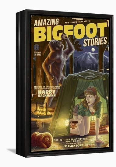 Amazing Bigfoot Stories-Lantern Press-Framed Stretched Canvas