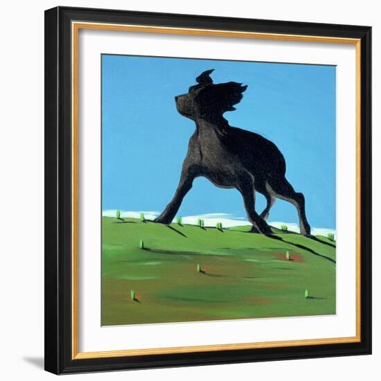 Amazing Black Dog, 2000-Marjorie Weiss-Framed Giclee Print