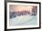 Amazing Evening Winter Landscape. National Park. Carpathian, Ukraine, Europe. Beauty World. Retro S-Leonid Tit-Framed Photographic Print