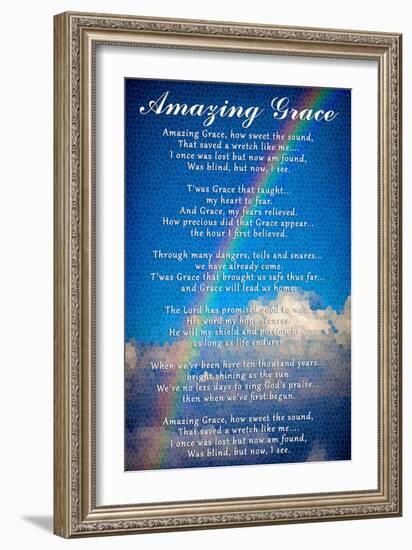 Amazing Grace Lyrics-null-Framed Art Print