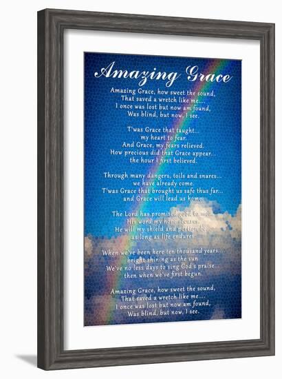 Amazing Grace Lyrics-null-Framed Art Print
