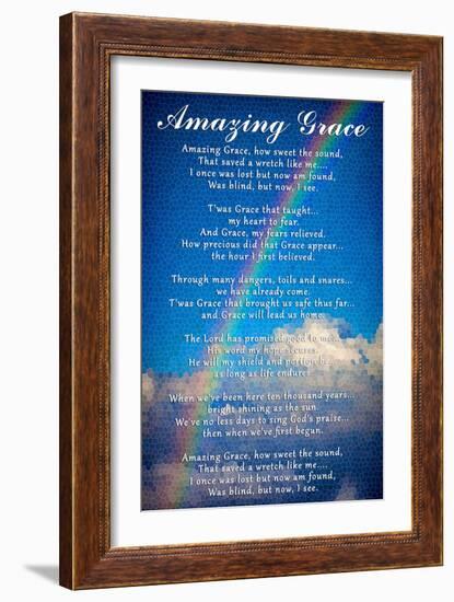 Amazing Grace Lyrics-null-Framed Art Print