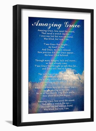 Amazing Grace Lyrics-null-Framed Art Print