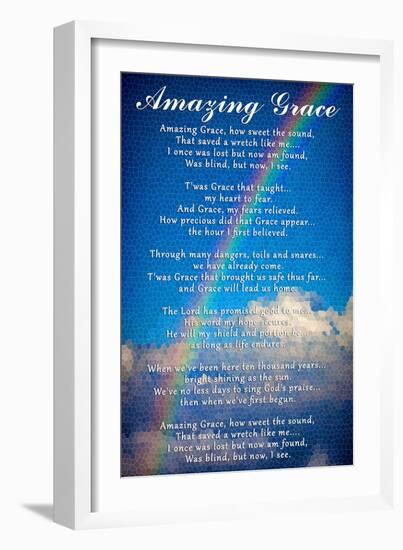 Amazing Grace Lyrics-null-Framed Art Print