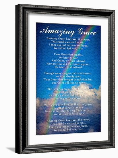 Amazing Grace Lyrics-null-Framed Art Print