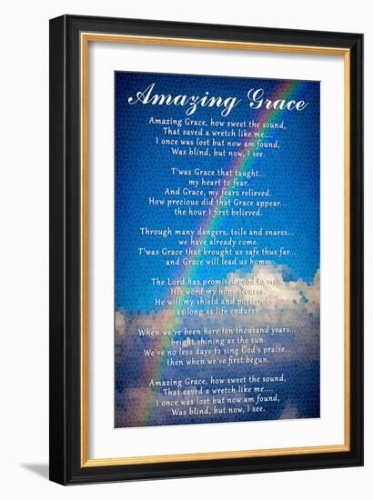 Amazing Grace Lyrics-null-Framed Art Print