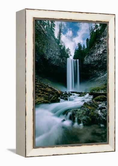 Amazing Mount Hood Waterfall, Tamanawas Falls, National Forest Oregon-Vincent James-Framed Premier Image Canvas