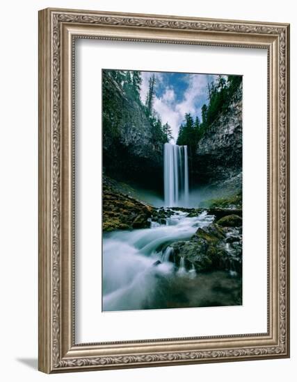 Amazing Mount Hood Waterfall, Tamanawas Falls, National Forest Oregon-Vincent James-Framed Photographic Print