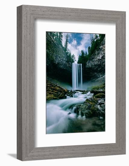 Amazing Mount Hood Waterfall, Tamanawas Falls, National Forest Oregon-Vincent James-Framed Photographic Print