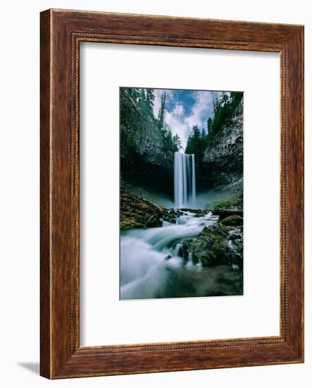 Amazing Mount Hood Waterfall, Tamanawas Falls, National Forest Oregon-Vincent James-Framed Photographic Print