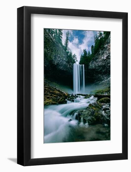 Amazing Mount Hood Waterfall, Tamanawas Falls, National Forest Oregon-Vincent James-Framed Photographic Print
