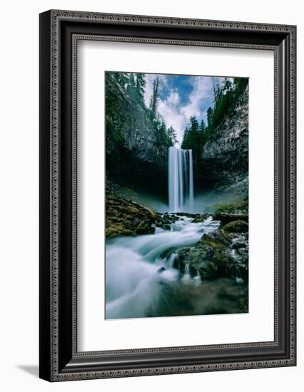 Amazing Mount Hood Waterfall, Tamanawas Falls, National Forest Oregon-Vincent James-Framed Photographic Print