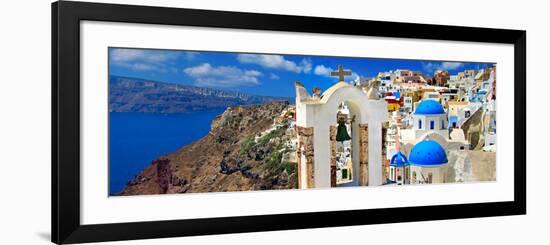 Amazing Santorini - Panoramic View-Maugli-l-Framed Photographic Print