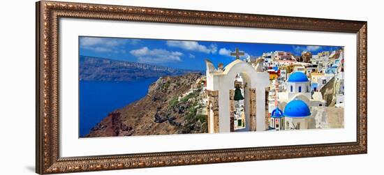 Amazing Santorini - Panoramic View-Maugli-l-Framed Photographic Print