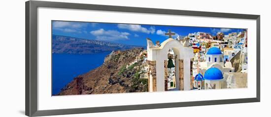 Amazing Santorini - Panoramic View-Maugli-l-Framed Photographic Print