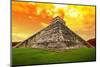 Amazing Sky over Kukulkan Pyramid in Chichen Itza, Mexico-Patryk Kosmider-Mounted Photographic Print